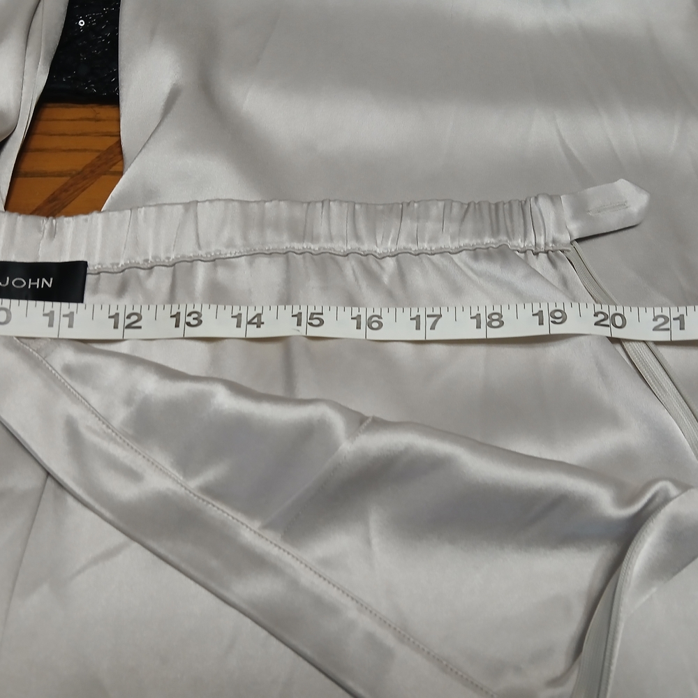 St. John Silver Gray Wide Leg Pants - Picture 10 of 12